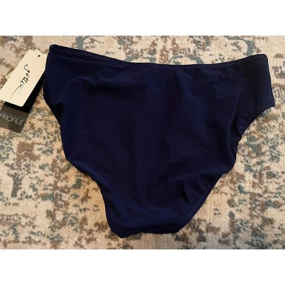 Profile by Gottex - Tutti Frutti Navy Swimsuit Set - Size 10 Top, Size 12 Bottom - Picture 4 of 10